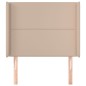 vidaXL Cabecero con orejas cuero sintético capuchino 83x16x118/128 cm vidaXL Cabecero con orejas cuero sintético capuchino 83x16x118/128 cm
