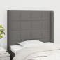 vidaXL Cabecero con orejas de tela gris oscuro 83x16x118/128 cm vidaXL Cabecero con orejas de tela gris oscuro 83x16x118/128 cm