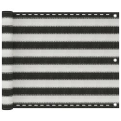 vidaXLToldo para balcón HDPE 75x600 cm gris antracita y blanco