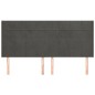 vidaXL Cabecero con orejas de terciopelo gris oscuro 203x16x118/128 cm