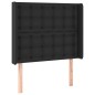 vidaXL Cabecero con orejas de cuero sintético negro 93x16x118/128 cm vidaXL Cabecero con orejas de cuero sintético negro 93x16x118/128 cm