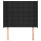 vidaXL Cabecero con orejas de cuero sintético negro 93x16x118/128 cm vidaXL Cabecero con orejas de cuero sintético negro 93x16x118/128 cm