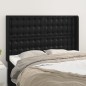 vidaXL Cabecero con orejas de cuero sintético negro 147x16x118/128 cm vidaXL Cabecero con orejas de cuero sintético negro 147x16x118/128 cm