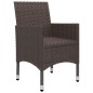 vidaXL Juego de comedor de jardín 9 piezas marrón vidaXL Juego de comedor de jardín 9 piezas marrón
