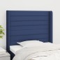 vidaXL Cabecero con orejas de tela azul 83x16x118/128 cm vidaXL Cabecero con orejas de tela azul 83x16x118/128 cm