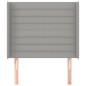 vidaXL Cabecero con orejas de tela gris claro 93x16x118/128 cm vidaXL Cabecero con orejas de tela gris claro 93x16x118/128 cm