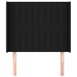 vidaXL Cabecero con orejas de tela negro 83x16x118/128 cm