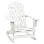 vidaXL Silla mecedora de jardín de madera blanca vidaXL Silla mecedora de jardín de madera blanca
