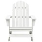 vidaXL Silla mecedora de jardín de madera blanca vidaXL Silla mecedora de jardín de madera blanca