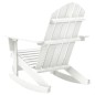 vidaXL Silla mecedora de jardín de madera blanca vidaXL Silla mecedora de jardín de madera blanca