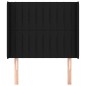 vidaXL Cabecero con orejas de tela negro 103x16x118/128 cm vidaXL Cabecero con orejas de tela negro 103x16x118/128 cm