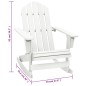 vidaXL Silla mecedora de jardín de madera blanca vidaXL Silla mecedora de jardín de madera blanca