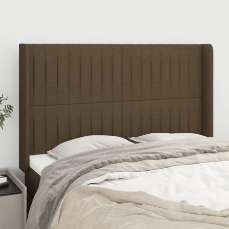 vidaXL Cabecero con orejas de tela gris claro 147x16x118/128 cm