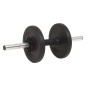 vidaXL Juego de pesas 30 kg barra y mancuernas
