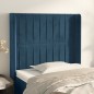 vidaXL Cabecero con orejas de terciopelo azul oscuro 83x16x118/128 cm vidaXL Cabecero con orejas de terciopelo azul oscuro 83x16x118/128 cm