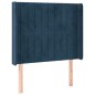 vidaXL Cabecero con orejas de terciopelo azul oscuro 83x16x118/128 cm vidaXL Cabecero con orejas de terciopelo azul oscuro 83x16x118/128 cm