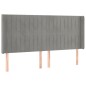 vidaXL Cabecero con orejas de terciopelo gris claro 183x16x118/128 cm vidaXL Cabecero con orejas de terciopelo gris claro 183x16x118/128 cm
