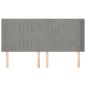 vidaXL Cabecero con orejas de terciopelo gris claro 183x16x118/128 cm vidaXL Cabecero con orejas de terciopelo gris claro 183x16x118/128 cm