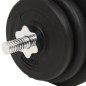 vidaXL Juego de pesas 30 kg barra y mancuernas