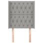 vidaXL Cabecero con orejas de tela gris claro 83x16x118/128 cm vidaXL Cabecero con orejas de tela gris claro 83x16x118/128 cm