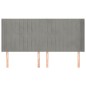 vidaXL Cabecero con orejas de terciopelo gris claro 203x16x118/128 cm