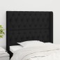 vidaXL Cabecero con orejas de tela negro 103x16x118/128 cm vidaXL Cabecero con orejas de tela negro 103x16x118/128 cm