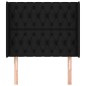 vidaXL Cabecero con orejas de tela negro 103x16x118/128 cm vidaXL Cabecero con orejas de tela negro 103x16x118/128 cm