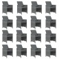 vidaXL Set de comedor jardín 17 pzas con cojines ratán sintético gris vidaXL Set de comedor jardín 17 pzas con cojines ratán sintético gris
