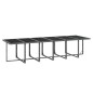 vidaXL Set de comedor jardín 17 pzas con cojines ratán sintético gris vidaXL Set de comedor jardín 17 pzas con cojines ratán sintético gris