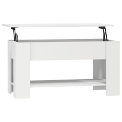 vidaXL Mesa de centro madera contrachapada blanco 101x49x52 cm