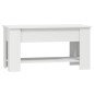vidaXL Mesa de centro madera contrachapada blanco 101x49x52 cm vidaXL Mesa de centro madera contrachapada blanco 101x49x52 cm