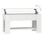 vidaXL Mesa de centro madera contrachapada blanco 101x49x52 cm vidaXL Mesa de centro madera contrachapada blanco 101x49x52 cm