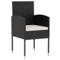 vidaXL Juego de comedor para jardín 3 piezas ratán sintético negro vidaXL Juego de comedor para jardín 3 piezas ratán sintético negro