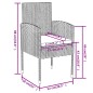 vidaXL Juego de comedor para jardín 3 piezas ratán sintético negro vidaXL Juego de comedor para jardín 3 piezas ratán sintético negro
