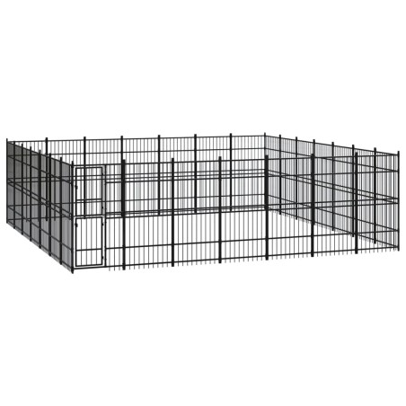 vidaXL Perrera de exterior de acero 45,16 m²