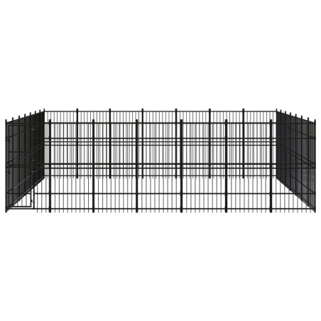 vidaXL Perrera de exterior de acero 45,16 m²