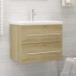 vidaXL Mueble con lavabo madera de ingeniería roble Sonoma vidaXL Mueble con lavabo madera de ingeniería roble Sonoma