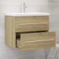 vidaXL Mueble con lavabo madera de ingeniería roble Sonoma vidaXL Mueble con lavabo madera de ingeniería roble Sonoma