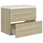 vidaXL Mueble con lavabo madera de ingeniería roble Sonoma vidaXL Mueble con lavabo madera de ingeniería roble Sonoma