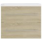 vidaXL Mueble con lavabo madera de ingeniería roble Sonoma vidaXL Mueble con lavabo madera de ingeniería roble Sonoma