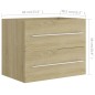 vidaXL Mueble con lavabo madera de ingeniería roble Sonoma vidaXL Mueble con lavabo madera de ingeniería roble Sonoma