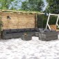 vidaXL Set de muebles de jardín 10 pzas y cojines ratán sintético gris vidaXL Set de muebles de jardín 10 pzas y cojines ratán sintético gris