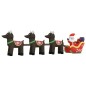 vidaXL Papá Noel y renos de Navidad inflables con LED 138 cm vidaXL Papá Noel y renos de Navidad inflables con LED 138 cm