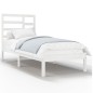 vidaXL Estructura de cama individual madera maciza blanco 90x190 cm vidaXL Estructura de cama individual madera maciza blanco 90x190 cm