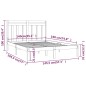 vidaXL Estructura de cama de madera maciza gris 140x190 cm