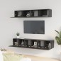vidaXL Set de muebles para TV 5 piezas madera contrachapada negro