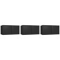 vidaXL Set de muebles para TV 5 piezas madera contrachapada negro