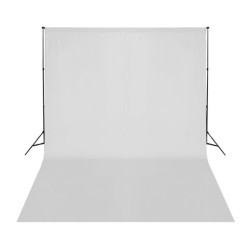 vidaXL Fondo telón de estudio fotográfico algodón blanco 500x300 cm 