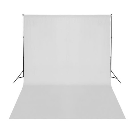 vidaXL Fondo telón de estudio fotográfico algodón blanco 500x300 cm 