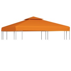 vidaXL Cubierta de repuesto de cenador 310 g/m² naranja 3x3 m